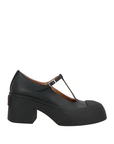 Marni Bold Maryjane T-bar Block Heel Closed Toe In Black