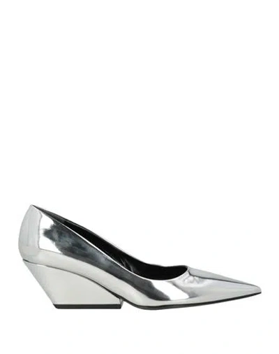 Marni Woman Pumps Silver Size 6 Leather
