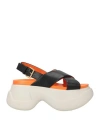 Marni Woman Sandals Black Size 10 Leather In Black