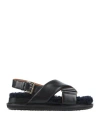 Marni Woman Sandals Black Size 6 Soft Leather In Black