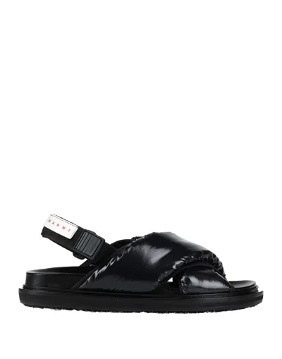 Marni Woman Sandals Black Size 6 Textile Fibers