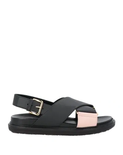 Marni Woman Sandals Black Size 7 Leather