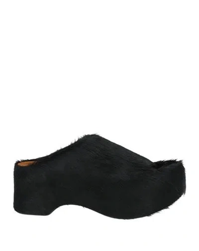Marni Woman Sandals Black Size 9 Leather In Green