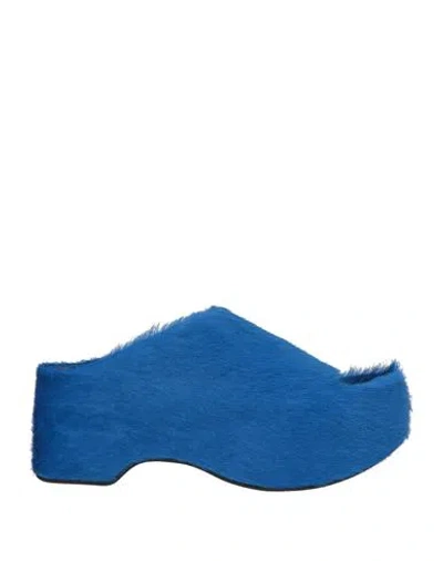 Marni Woman Sandals Blue Size 9 Leather