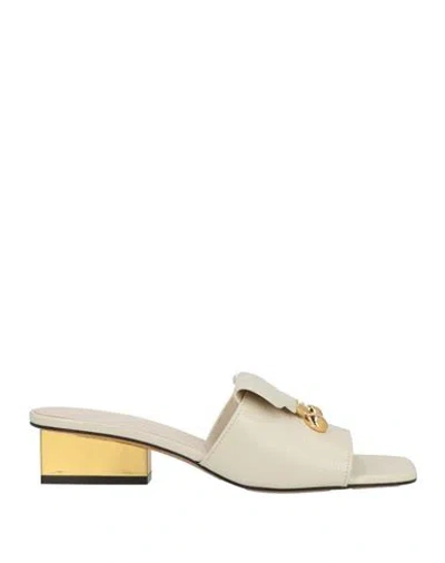 Marni Woman Sandals Cream Size 8.5 Leather In White