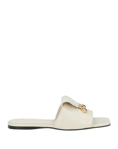 Marni Woman Sandals Ivory Size 8 Leather In White