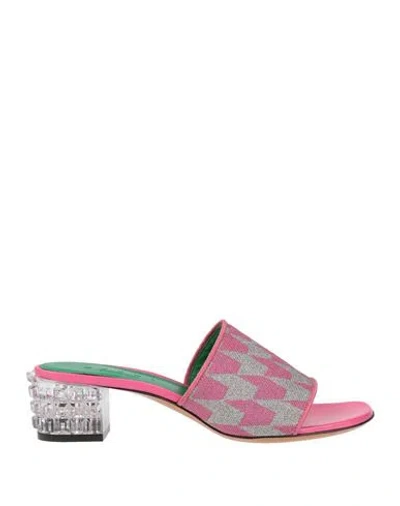 Marni Geometric-pattern Embellished Sandals In Pink