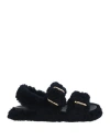 Marni Woman Sandals Midnight Blue Size 8 Shearling In Blue
