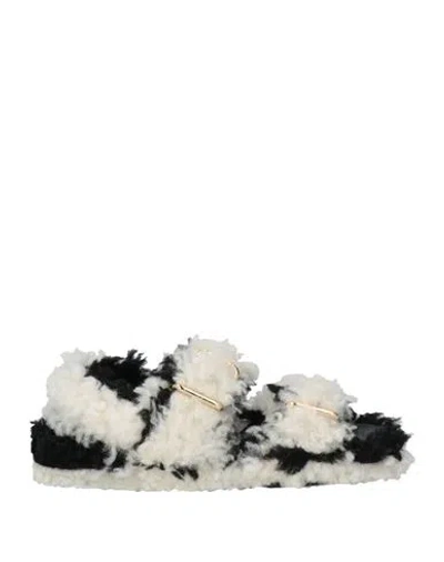 Marni Woman Sandals Off White Size 8 Shearling