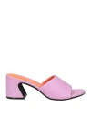 Marni Woman Sandals Pink Size 6 Leather In Pink