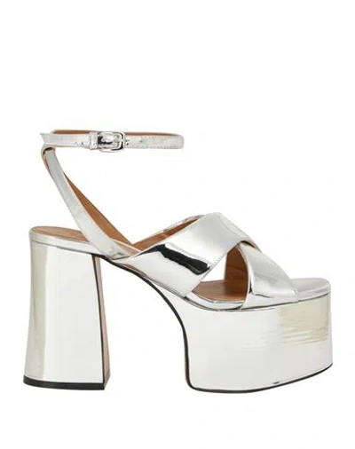 Marni Woman Sandals Silver Size 6 Leather