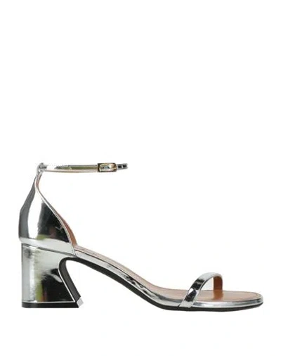 Marni Woman Sandals Silver Size 7.5 Soft Leather