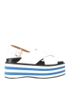 Marni Woman Sandals White Size 7 Soft Leather