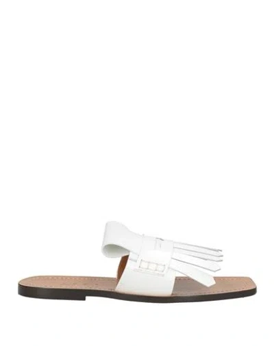 Marni Woman Sandals White Size 8 Leather