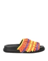 Marni Woman Sandals Yellow Size 8 Textile Fibers In Yellow