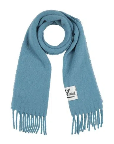 Marni Woman Scarf Light Blue Size - Alpaca Wool, Polyamide