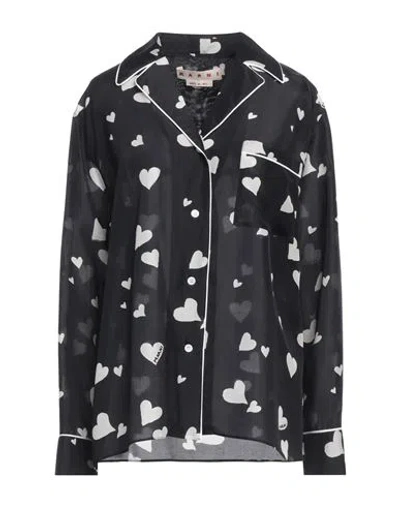 Marni Woman Shirt Black Size 6 Silk