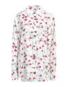 Marni Floral Print Viscose Shirt In Off White
