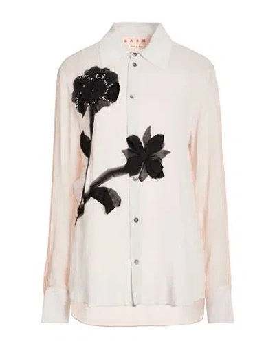 Marni Woman Shirt Off White Size 2 Silk In Pink