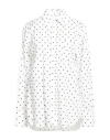Marni White Poplin Shirt With Polka Dots In White