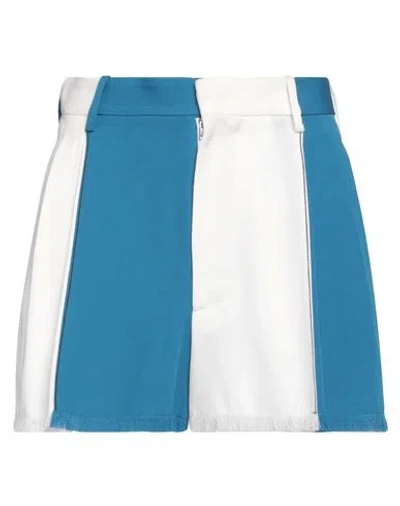 Marni Woman Shorts & Bermuda Shorts Azure Size 14 Virgin Wool In Blue
