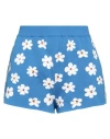 Marni Woman Shorts & Bermuda Shorts Azure Size 4 Polyamide, Viscose, Polyester In Blue