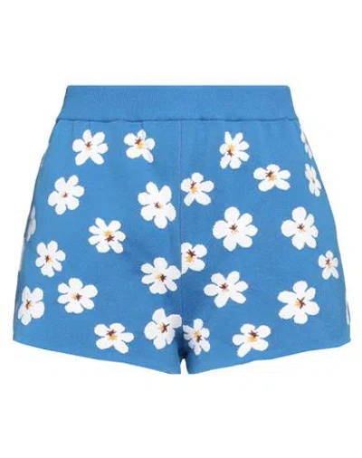Marni Woman Shorts & Bermuda Shorts Azure Size 4 Polyamide, Viscose, Polyester In Blue