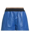 Marni Woman Shorts & Bermuda Shorts Bright Blue Size 4 Leather