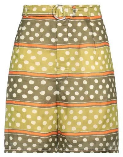 Marni Woman Shorts & Bermuda Shorts Sage Green Size 8 Ramie
