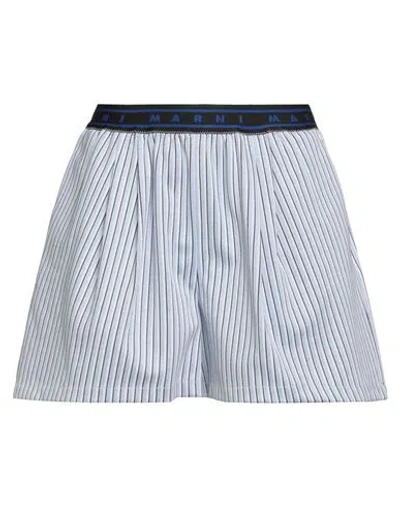 MARNI MARNI WOMAN SHORTS & BERMUDA SHORTS SKY BLUE SIZE 6 POLYAMIDE, COTTON, VISCOSE, ELASTANE
