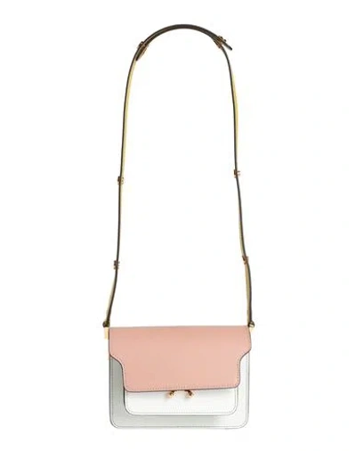 Marni Woman Shoulder Bag Blush Size - Cow Leather, Brass