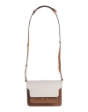 Marni Woman Shoulder Bag Brown Size - Calfskin, Brass