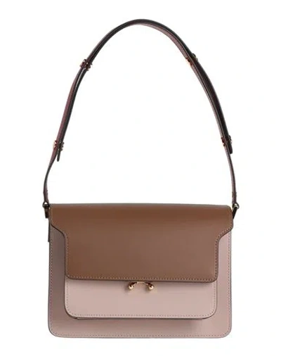 Marni Woman Shoulder Bag Light Pink Size - Calfskin, Brass