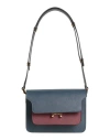 Marni Woman Shoulder Bag Midnight Blue Size - Calfskin, Brass