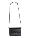 Marni Woman Shoulder Bag Navy Size - Calfskin, Brass