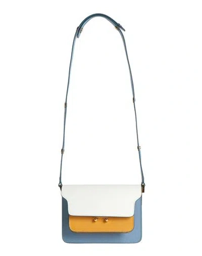 Marni Woman Shoulder Bag White Size - Cow Leather, Brass