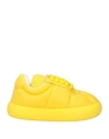 Marni Woman Sneakers (-) Size 8 Leather In Yellow