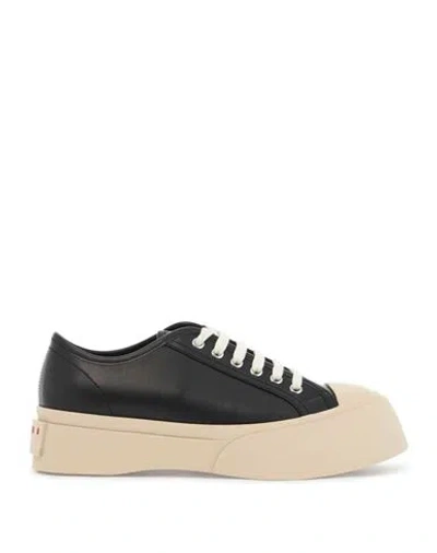 Marni Black Smooth Leather Sneakers