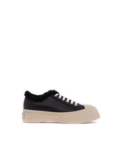 Marni Black Smooth Leather Sneakers