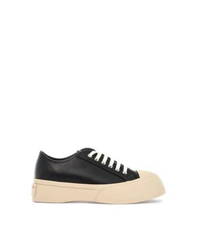 Marni Black Smooth Leather Sneakers