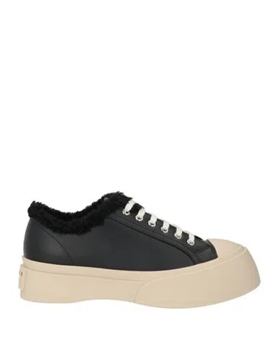 Marni Woman Sneakers Black Size 9 Leather