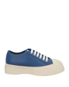 Marni Woman Sneakers Blue Size 8 Soft Leather