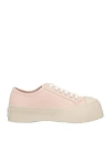 Marni Woman Sneakers Blush Size 11 Soft Leather In Pink