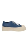 Marni Woman Sneakers Navy Size 8 Leather In Blue