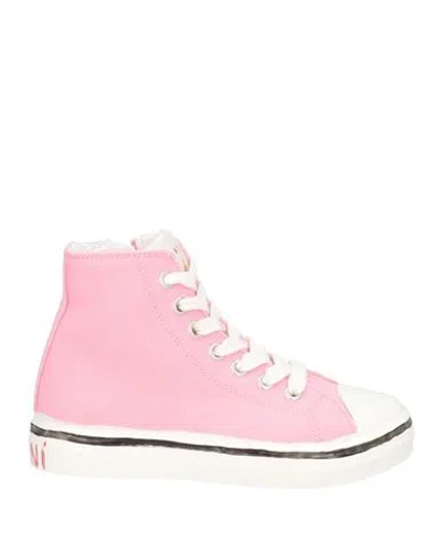 Marni Woman Sneakers Pink Size 12c Textile Fibers