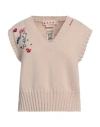 Marni Woman Sweater Beige Size 6 Virgin Wool In Beige
