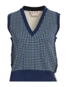 Marni Woman Sweater Blue Size 6 Virgin Wool, Polyamide In Blue