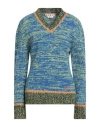 Marni Woman Sweater Blue Size 4 Virgin Wool