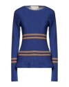 Marni Woman Sweater Blue Size 8 Linen In Blue