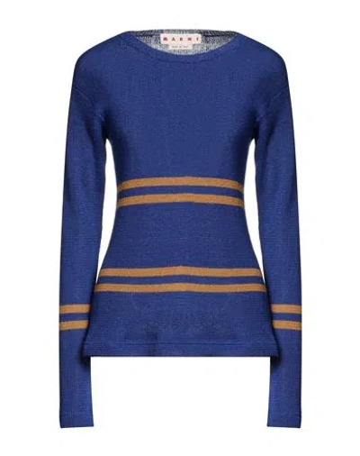Marni Woman Sweater Blue Size 8 Linen